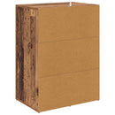 vidaXL Széf fiókkal Öreg fa 59 x 39 x 80 cm Faanyag