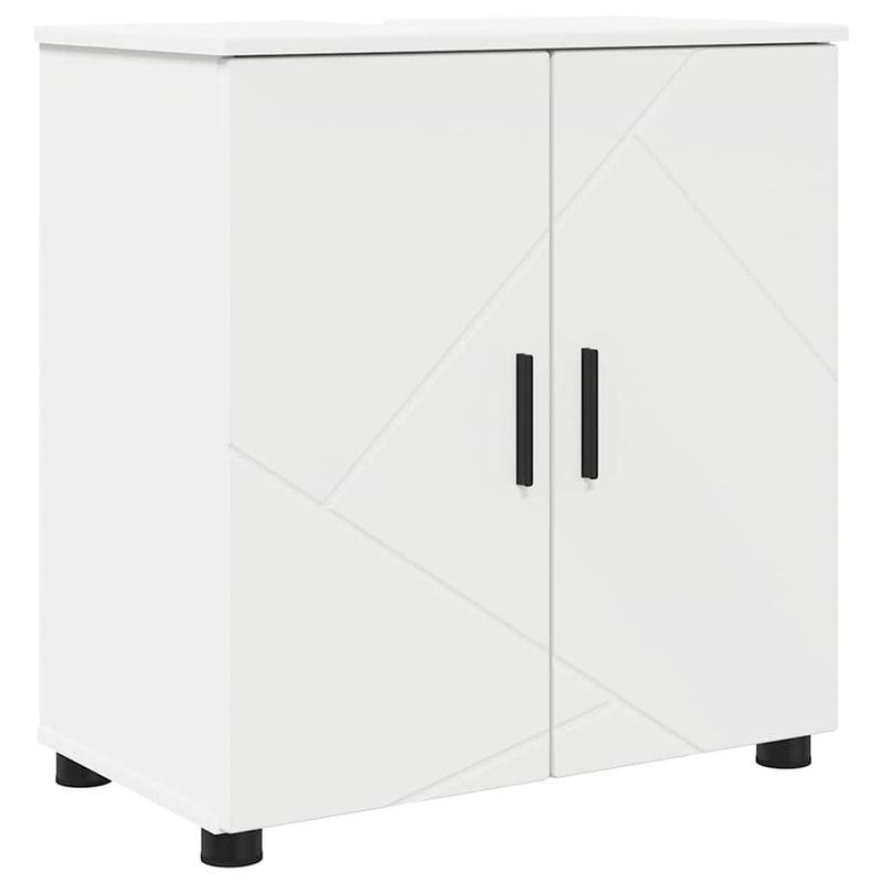 vidaXL Fürdőszoba Székény polcokkal Fehér 61 x 35 x 64 cm Faanyag