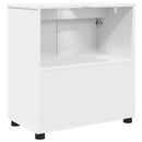 vidaXL Fürdőszoba Székény ajtóval Fehér 61 x 35 x 64 cm Faanyag & Fém