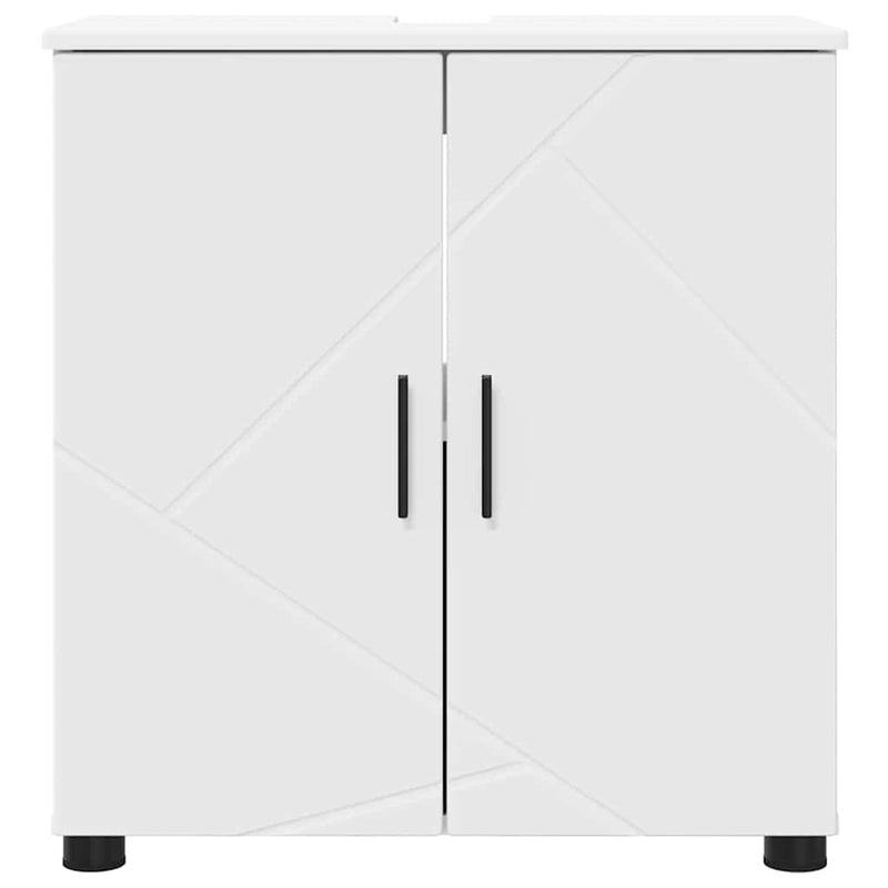 vidaXL Fürdőszoba Székény polcokkal Fehér 61 x 35 x 64 cm Faanyag