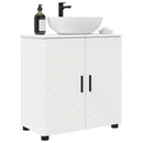 vidaXL Fürdőszoba Székény ajtóval Fehér 61 x 35 x 64 cm Faanyag & Fém