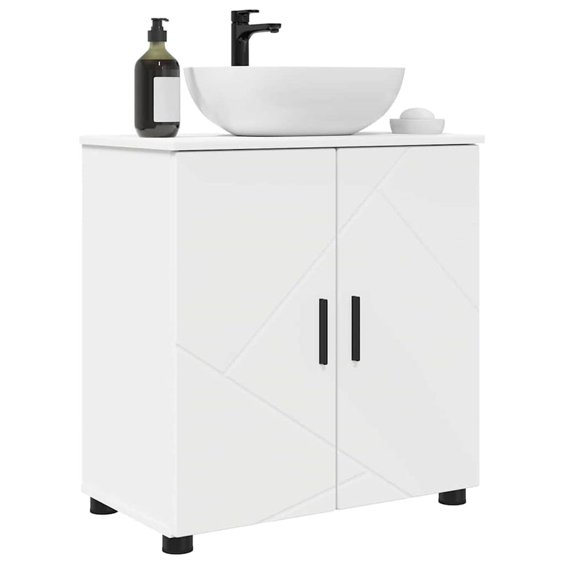 vidaXL Fürdőszoba Székény polcokkal Fehér 61 x 35 x 64 cm Faanyag