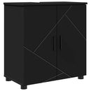 vidaXL Fürdőszoba Székény Fekete 61 x 35 x 64 cm Szerelt fa, Fém