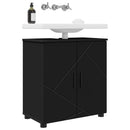 vidaXL Fürdőszoba Székény Fekete 61 x 35 x 64 cm Szerelt fa, Fém