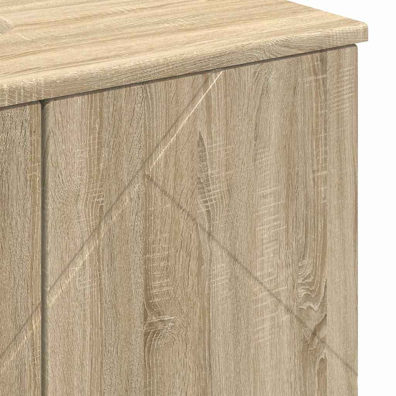 vidaXL Fürdőszoba Székény ajtóval sonoma tölgy 61 x 35 x 64 cm Faanyag