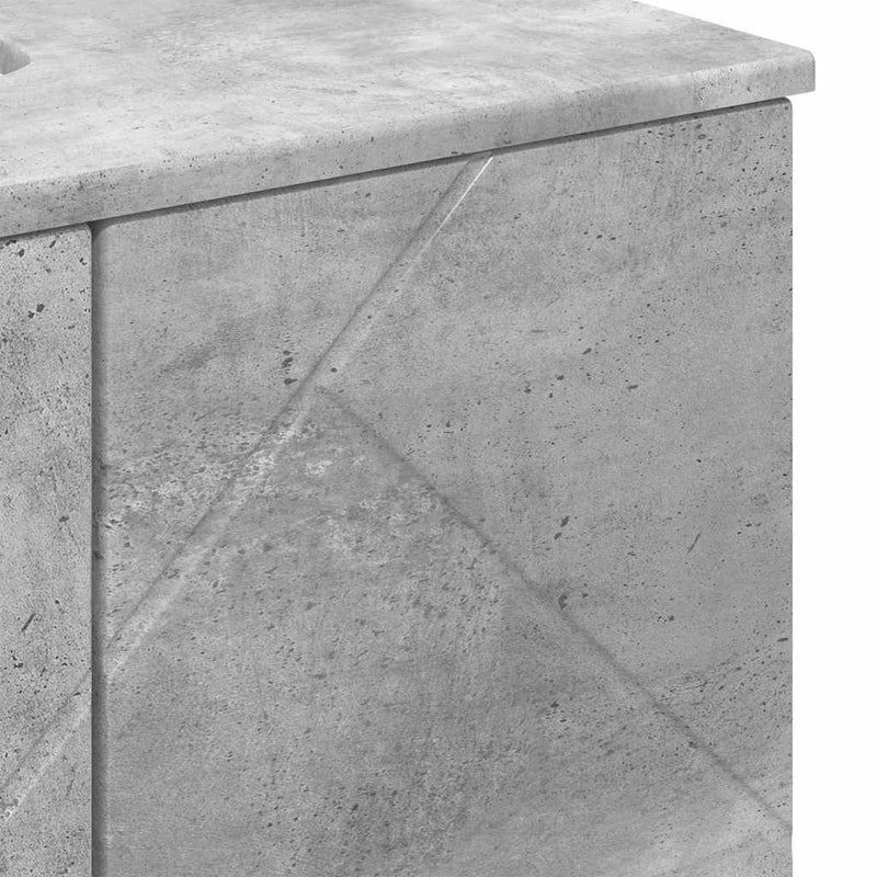 vidaXL Fürdőszoba Székény ajtóval Beton szürke 61 x 35 x 64 cm Faanyag