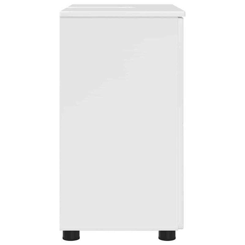 vidaXL Fürdőszoba Székény Magasfényű fehér 61 x 35 x 64 cm Faanyag