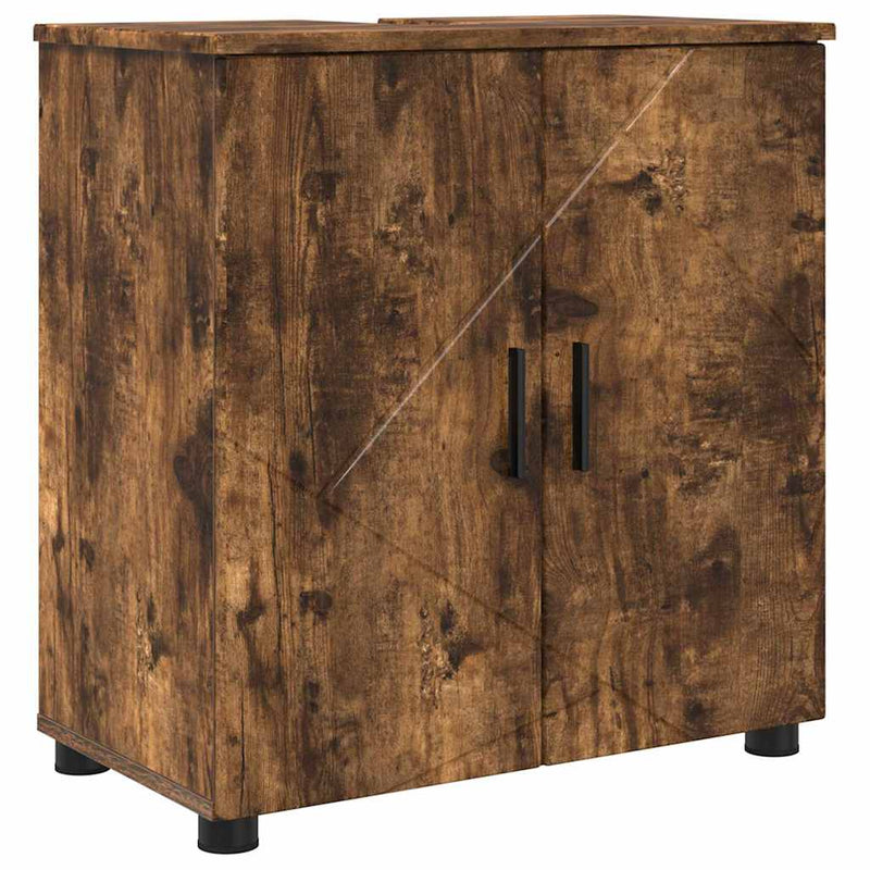 vidaXL Fürdőszoba Székény Füstölt tölgy 61 x 35 x 64 cm Faanyag