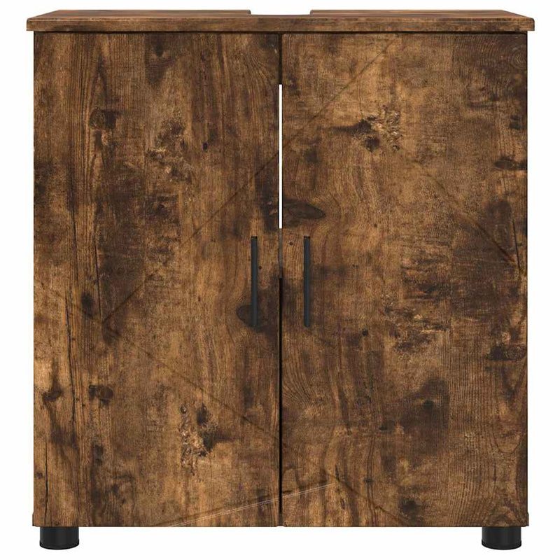 vidaXL Fürdőszoba Székény Füstölt tölgy 61 x 35 x 64 cm Faanyag