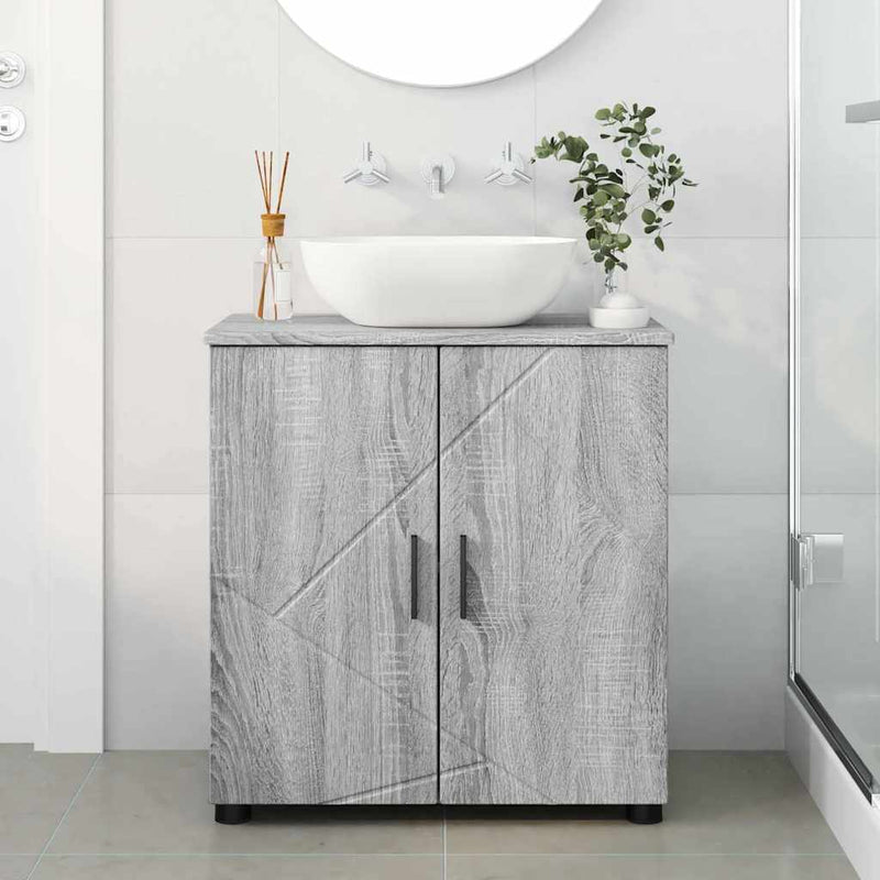 vidaXL Fürdőszoba Székény Szürke sonoma 61 x 35 x 64 cm Faanyag