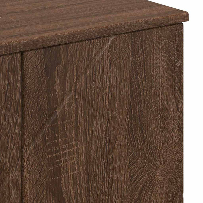 vidaXL Fürdőszoba Székény ajtóval barna tölgy 61 x 35 x 64 cm Faanyag