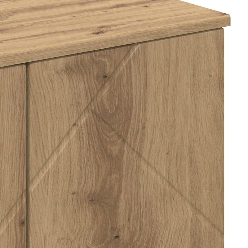 vidaXL Fürdőszoba Székény kézműves tölgy 61 x 35 x 64 cm Faanyag