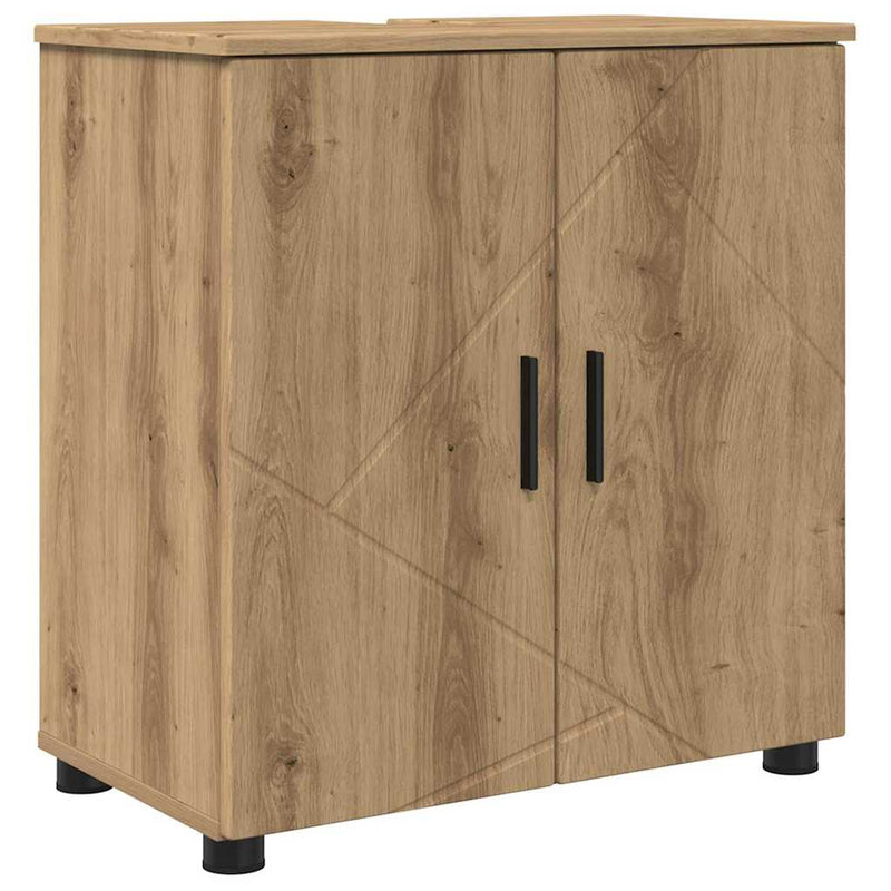 vidaXL Fürdőszoba Székény kézműves tölgy 61 x 35 x 64 cm Faanyag