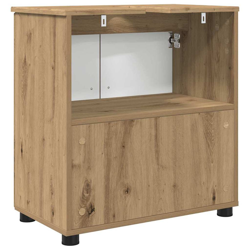 vidaXL Fürdőszoba Székény kézműves tölgy 61 x 35 x 64 cm Faanyag