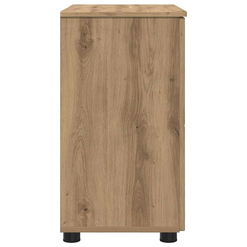 vidaXL Fürdőszoba Székény kézműves tölgy 61 x 35 x 64 cm Faanyag
