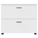 vidaXL Fürdőszoba Székény Fehér 76,5 x 35 x 64 cm Faanyag & Fém