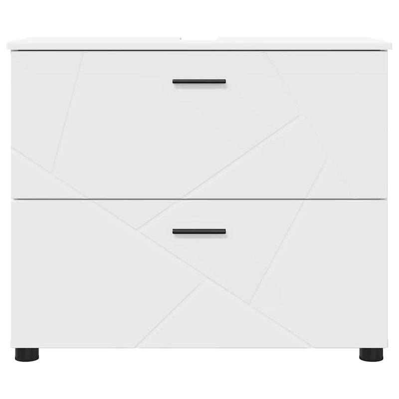 vidaXL Fürdőszoba Székény fiókkal Fehér 76.5 x 35 x 64 cm Faanyag