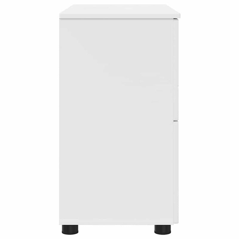 vidaXL Fürdőszoba Székény fiókkal Fehér 76.5 x 35 x 64 cm Faanyag