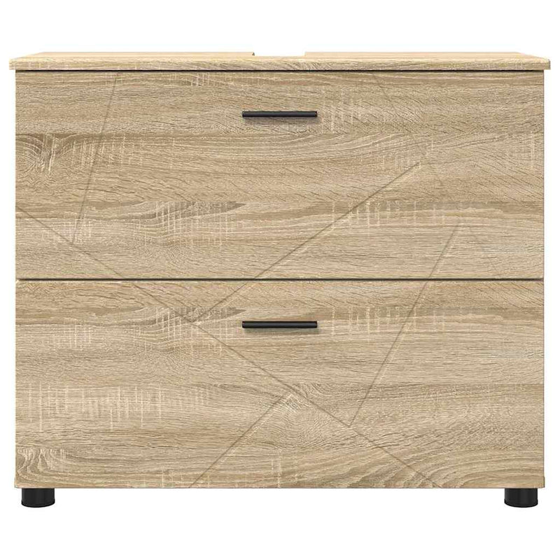 vidaXL Fürdőszoba Székény sonoma tölgy 76.5 x 35 x 64 cm Faanyag