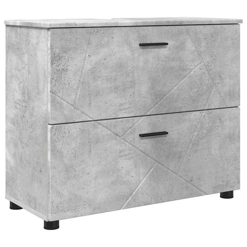 vidaXL Fürdőszoba Székény Beton szürke 76.5 x 35 x 64 cm Faanyag