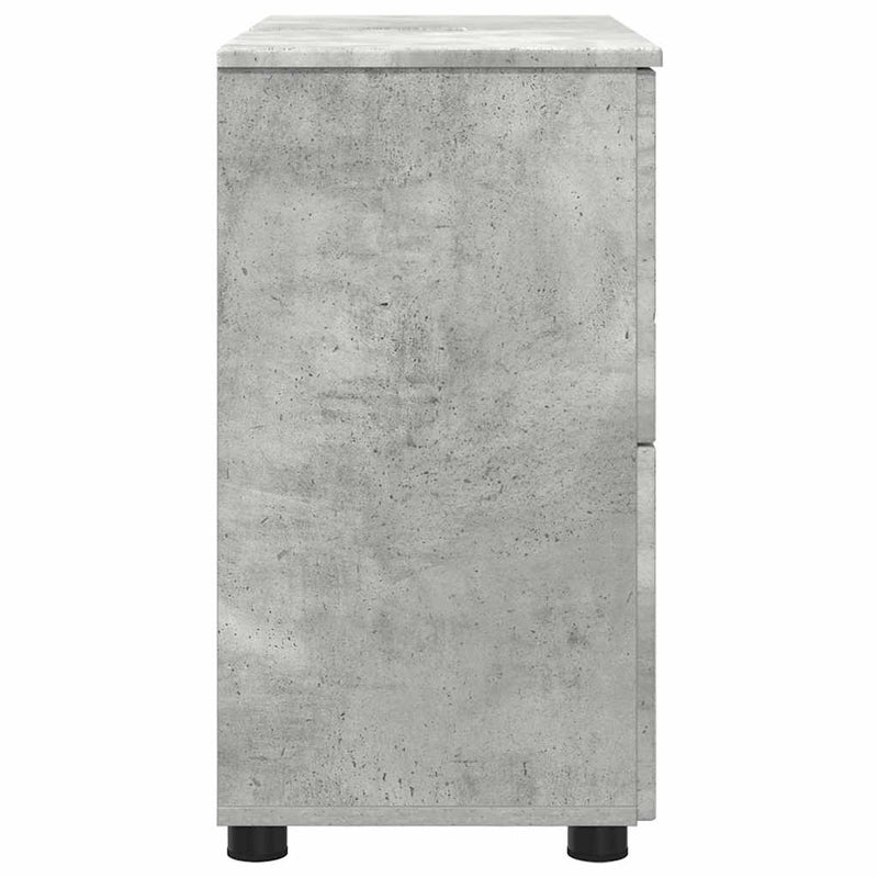 vidaXL Fürdőszoba Székény Beton szürke 76.5 x 35 x 64 cm Faanyag