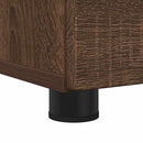 vidaXL Fürdőszoba Székény Barna Tölgy 76,5 x 35 x 64 cm Faanyag & Fém