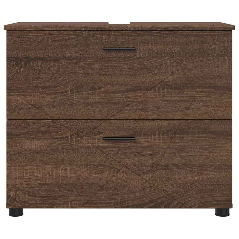 vidaXL Fürdőszoba Székény barna tölgy 76.5 x 35 x 64 cm Faanyag