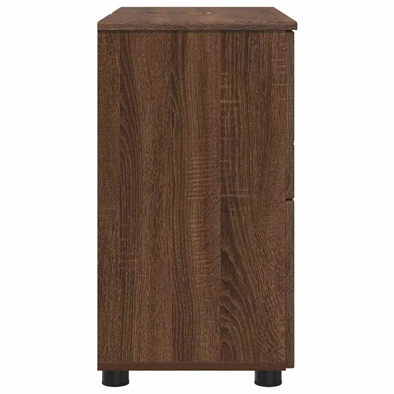 vidaXL Fürdőszoba Székény barna tölgy 76.5 x 35 x 64 cm Faanyag