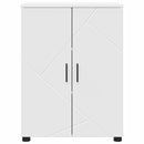 vidaXL Fürdőszoba Székény ajtóval Fehér 60 x 35 x 80 cm Faanyag & Fém