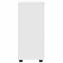 vidaXL Fürdőszoba Székény ajtóval Fehér 60 x 35 x 80 cm Faanyag & Fém