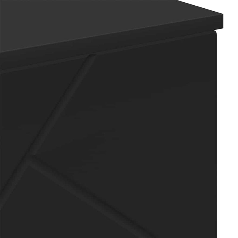 vidaXL Fürdőszoba Székény polcokkal Fekete 60 x 35 x 80 cm Faanyag