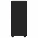 vidaXL Fürdőszoba Székény ajtóval Fekete 60 x 35 x 80 cm Faanyag & Fém