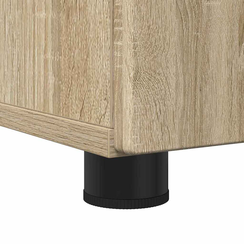 vidaXL Fürdőszoba Székény ajtóval sonoma tölgy 60 x 35 x 80 cm Faanyag