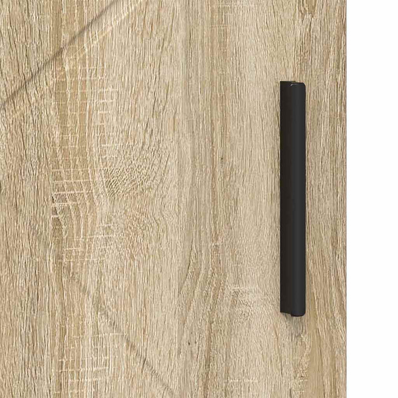 vidaXL Fürdőszoba Székény ajtóval sonoma tölgy 60 x 35 x 80 cm Faanyag