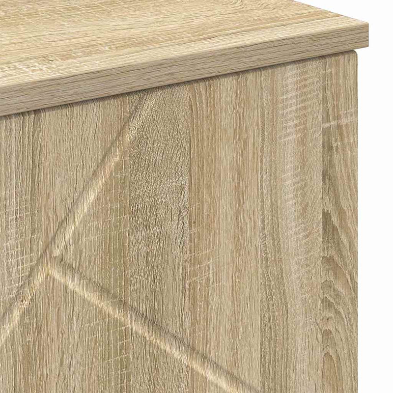 vidaXL Fürdőszoba Székény ajtóval sonoma tölgy 60 x 35 x 80 cm Faanyag