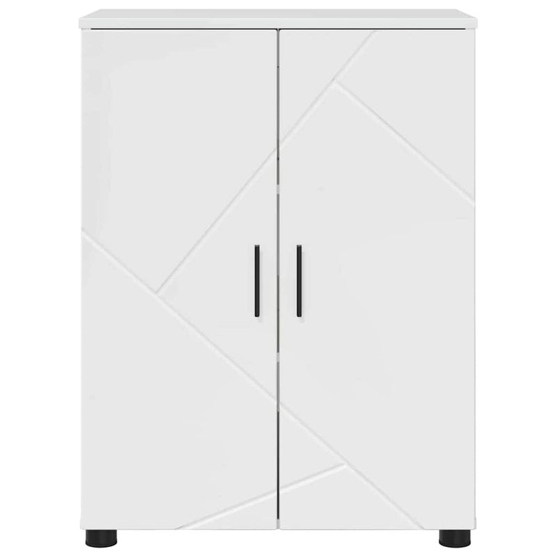 vidaXL Fürdőszoba Székény Magasfényű fehér 60 x 35 x 80 cm Faanyag