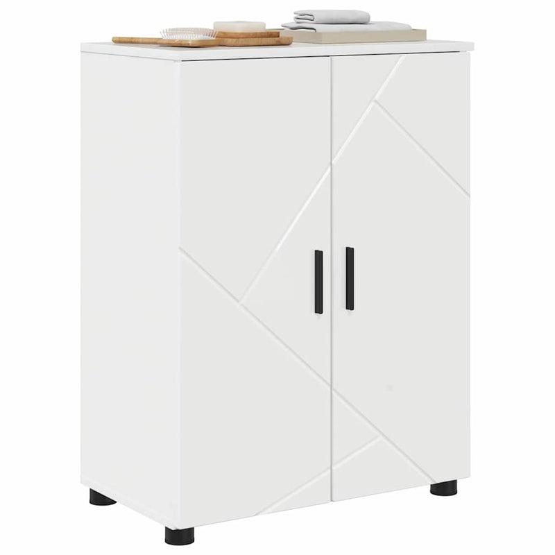 vidaXL Fürdőszoba Székény Magasfényű fehér 60 x 35 x 80 cm Faanyag