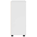 vidaXL Fürdőszoba Székény tárolóval Magas Fényű Fehér 60 x 35 x 80 cm