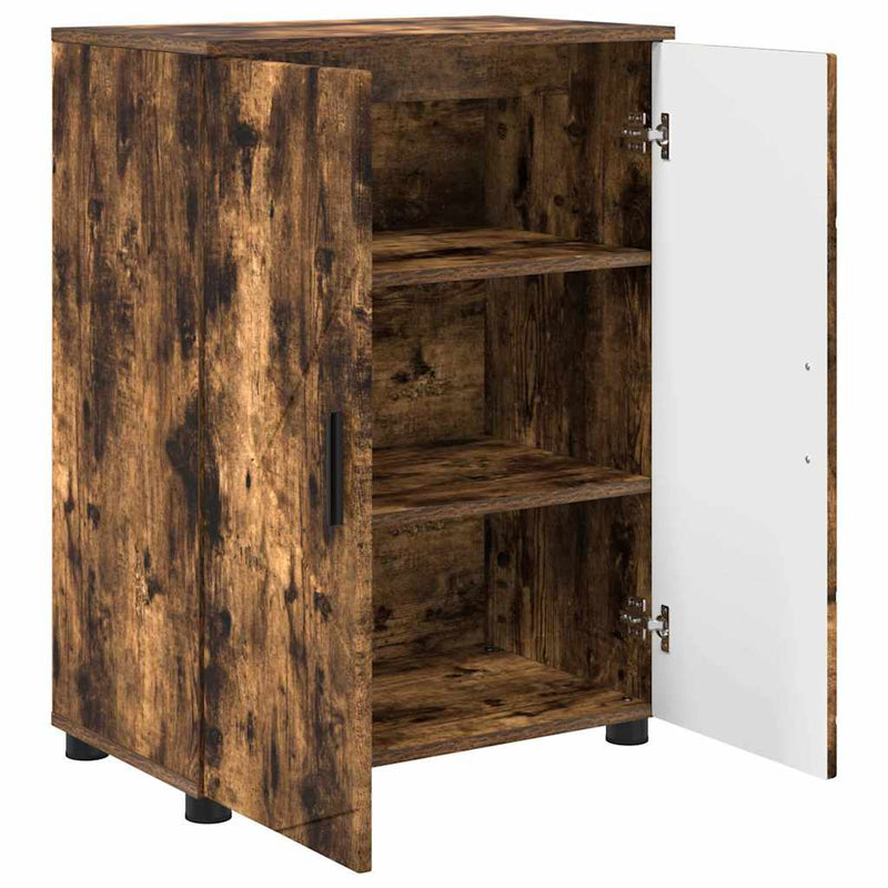 vidaXL Fürdőszoba Székény Füstölt tölgy 60 x 35 x 80 cm Faanyag
