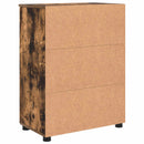 vidaXL Fürdőszoba Székény Füstölt tölgy 60 x 35 x 80 cm Faanyag & Fém