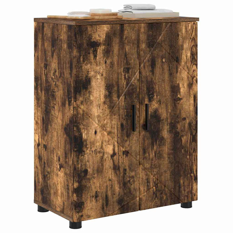 vidaXL Fürdőszoba Székény Füstölt tölgy 60 x 35 x 80 cm Faanyag