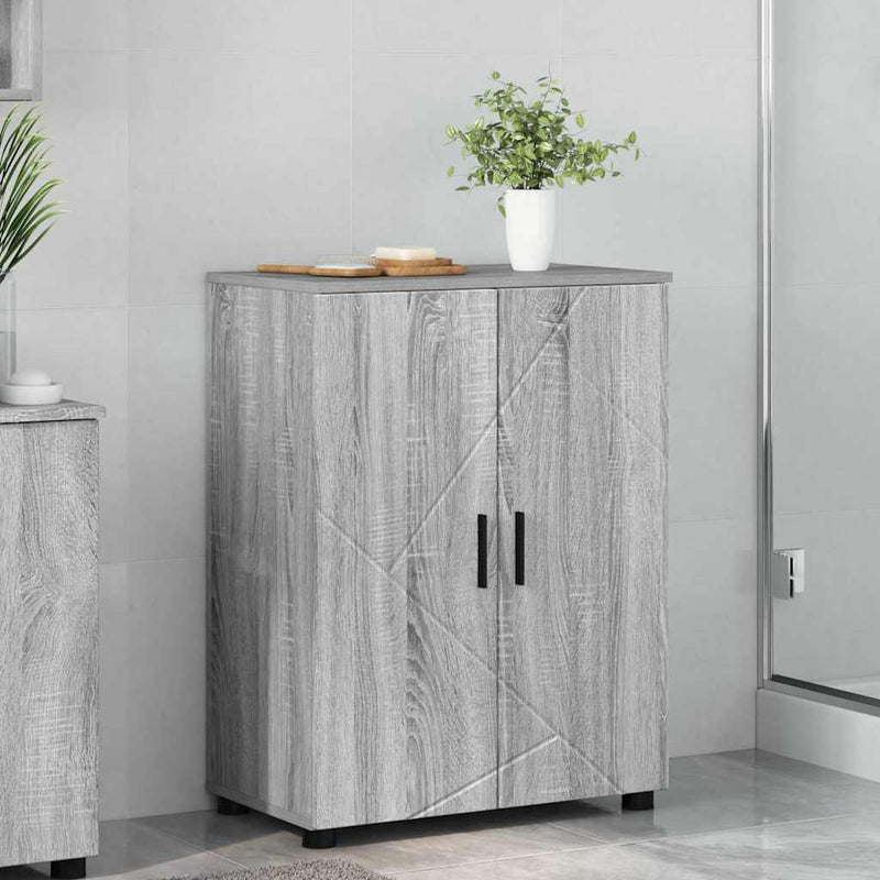 vidaXL Fürdőszoba Székény Szürke sonoma 60 x 35 x 80 cm Faanyag