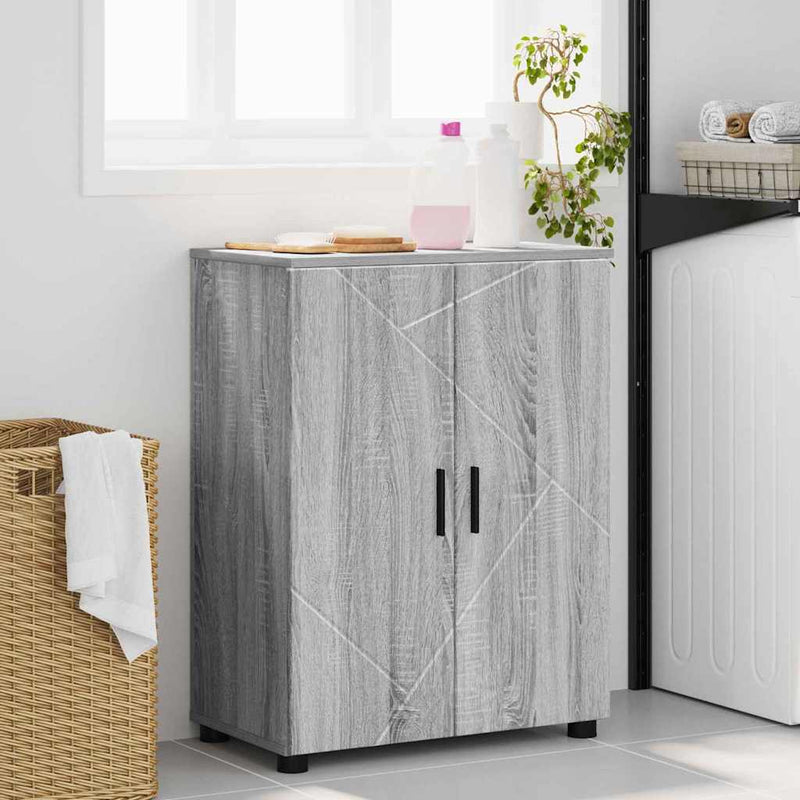 vidaXL Fürdőszoba Székény Szürke sonoma 60 x 35 x 80 cm Faanyag