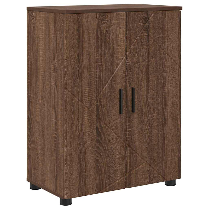 vidaXL Fürdőszoba Székény ajtóval barna tölgy 60 x 35 x 80 cm Faanyag