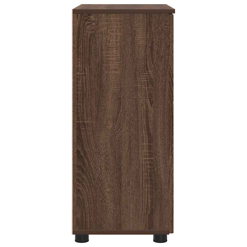 vidaXL Fürdőszoba Székény ajtóval barna tölgy 60 x 35 x 80 cm Faanyag