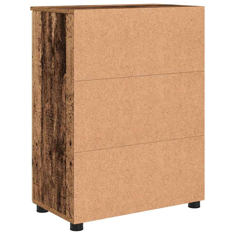 vidaXL Fürdőszoba Székény polcokkal Régi fa 60 x 35 x 80 cm Faanyag