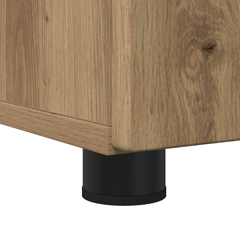 vidaXL Fürdőszoba Székény kézműves tölgy 60 x 35 x 80 cm Faanyag