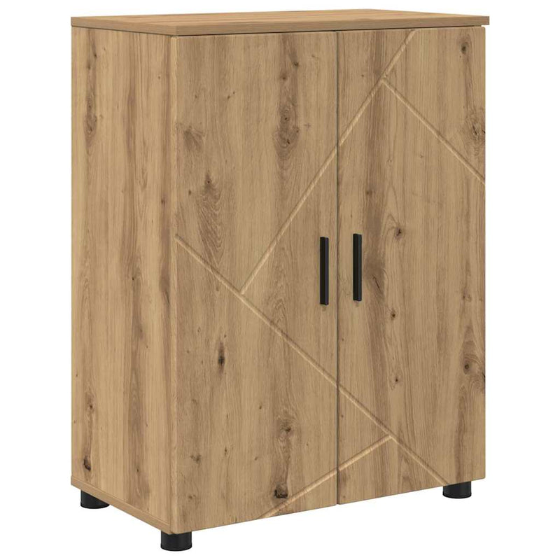 vidaXL Fürdőszoba Székény kézműves tölgy 60 x 35 x 80 cm Faanyag