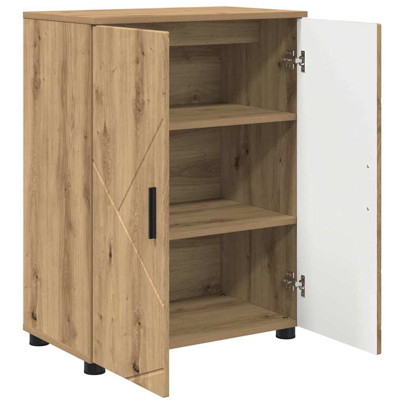 vidaXL Fürdőszoba Székény kézműves tölgy 60 x 35 x 80 cm Faanyag