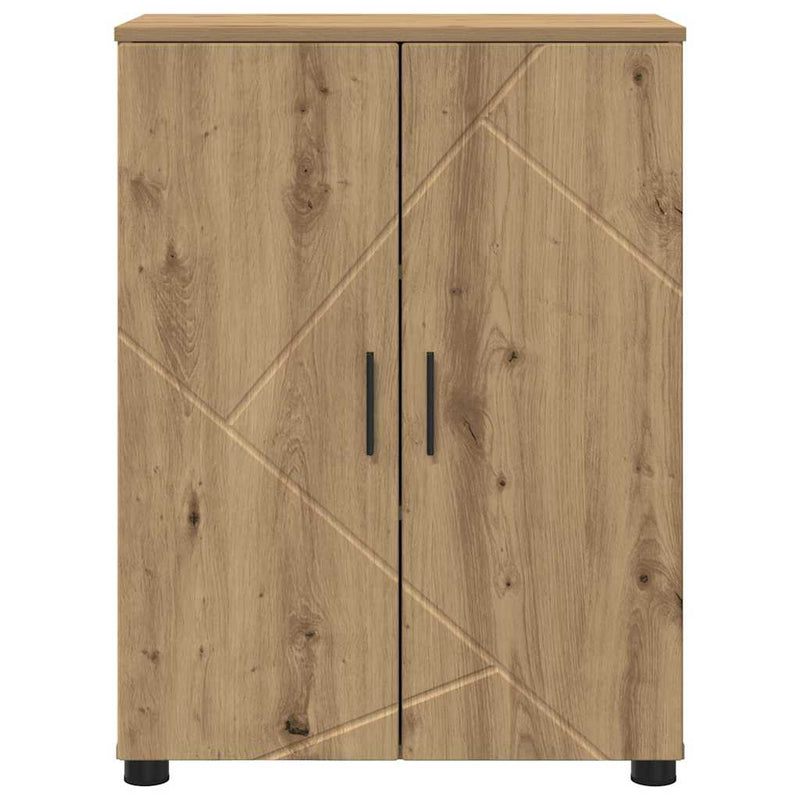 vidaXL Fürdőszoba Székény kézműves tölgy 60 x 35 x 80 cm Faanyag